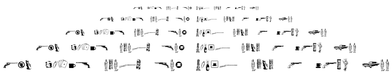 Cornucopia of dingbats seven font