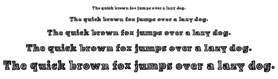 Bad striped font