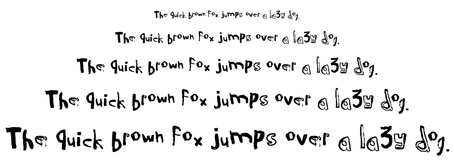 Raw notice font