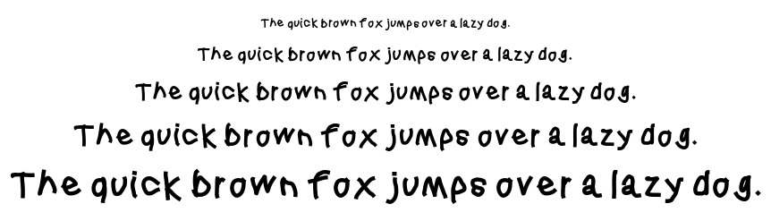 Squared hand font