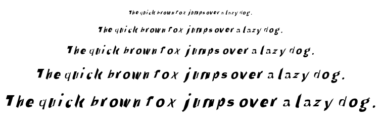 Through the black font